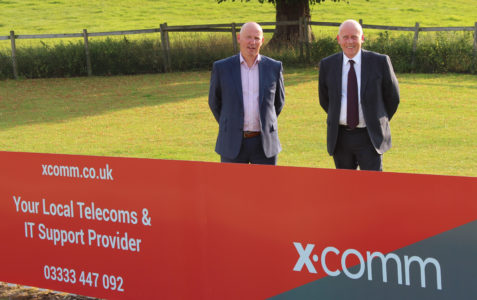 Anthony Afford, Milford Hall CC Vice Chairman welcomes X.COMM's MD, John Dowbiggin, following a new sponsorship deal. 